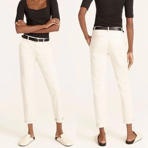 NWT J Crew Slim Boyfriend Chino in Natural (Cream/Beige) Women’s size 24 Petite